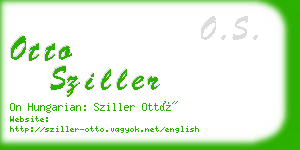 otto sziller business card